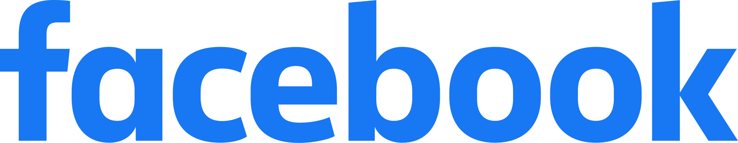 The image shows the word facebook in lowercase blue letters, displaying the social media platform’s logo on a white background, highlighting its integrations with other online services.