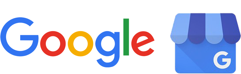 Google logo next to a blue storefront icon representing Google My Business, highlighting integrations with a prominent G on the shop’s front.